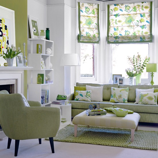 green-living-room-
