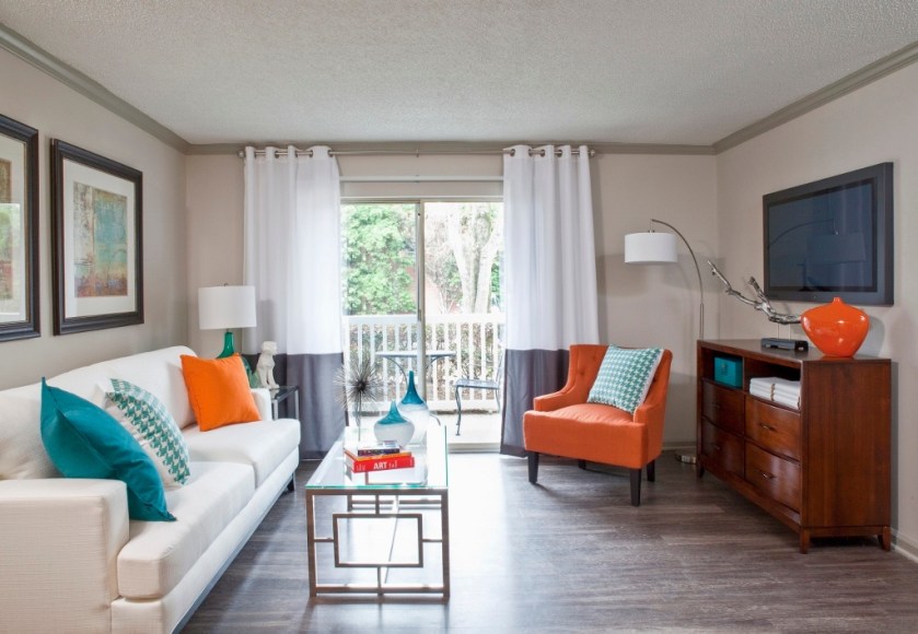 love the pop of orange