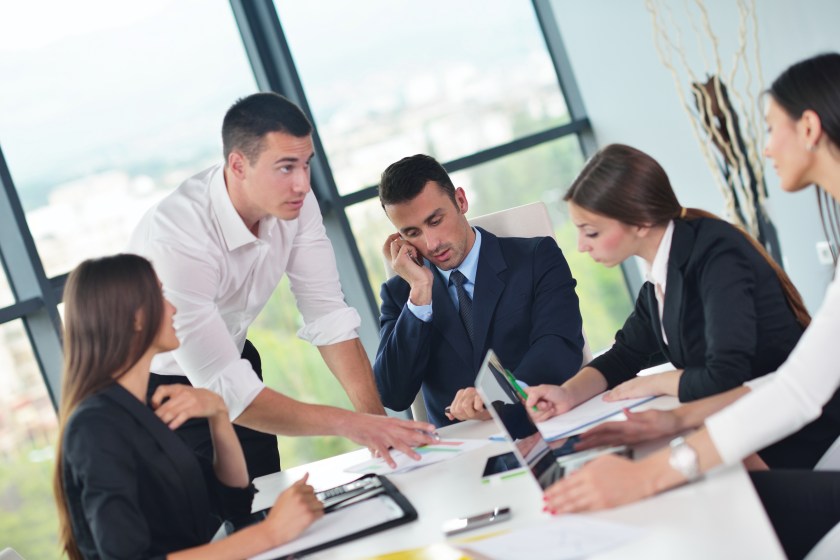 business people in a meeting at office