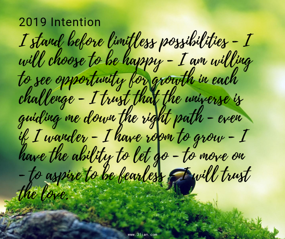 2019 intention