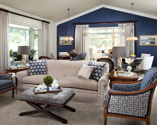 navy accent interiors